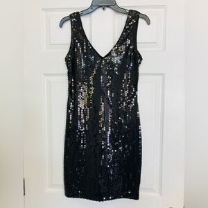 Roberta vintage women’s black sequin mini dress